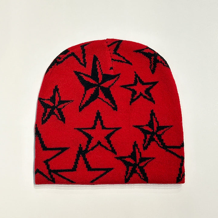 Unisex Knitted Hat Ultra-Thick Windproof Super Soft Lightweight High Elastic Star Print Winter Warm Hat Image 8