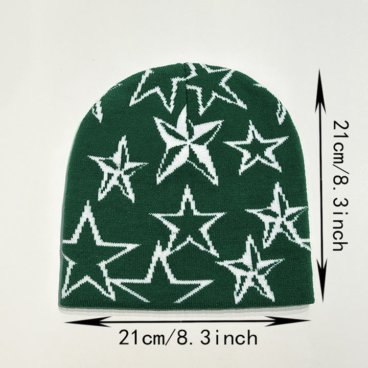 Unisex Knitted Hat Ultra-Thick Windproof Super Soft Lightweight High Elastic Star Print Winter Warm Hat Image 10