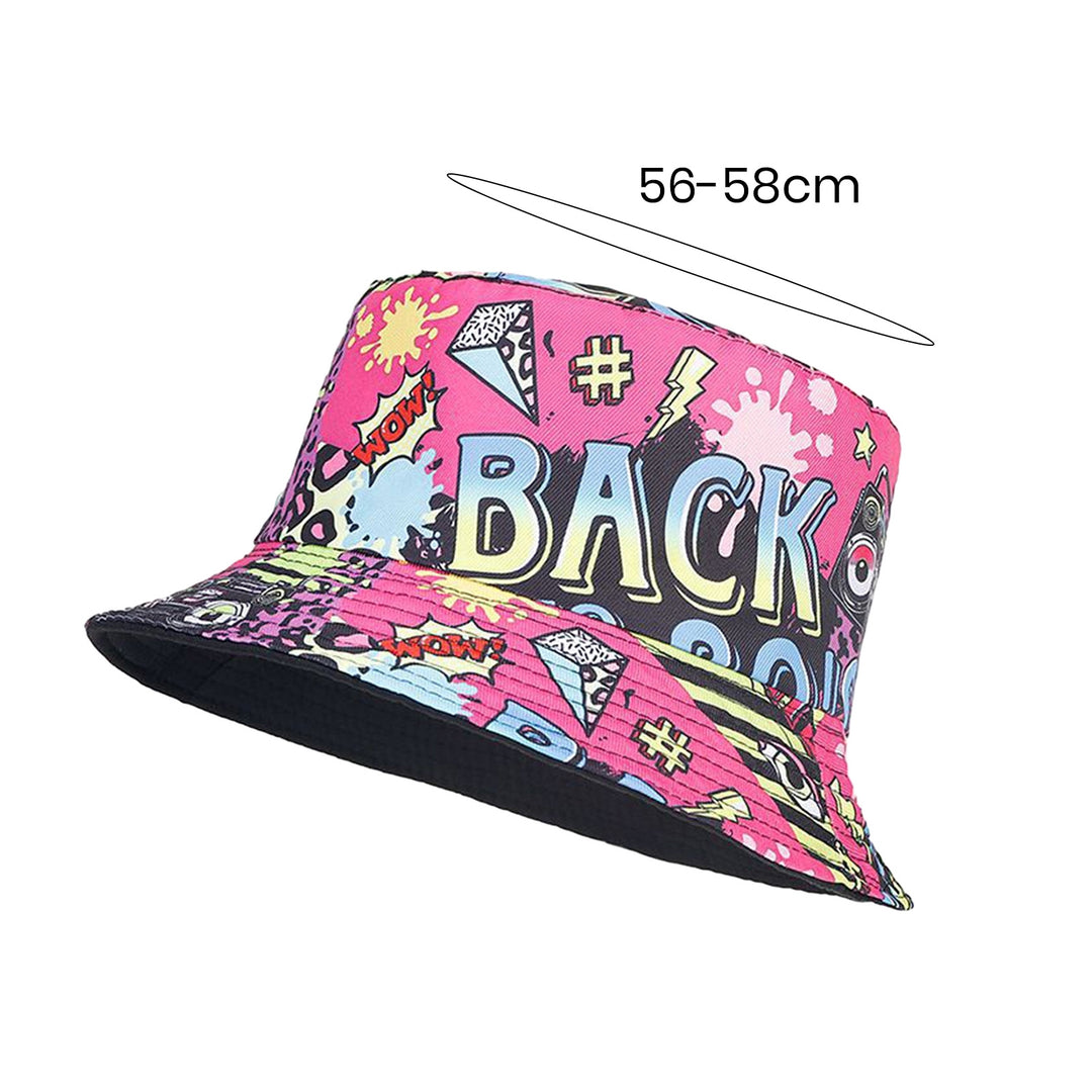 Retro Bucket Hat Graffiti Pattern Double-sided Wearable Basin Hat Summer Beach Travel Outdoor Sun Hat Men Women Image 10