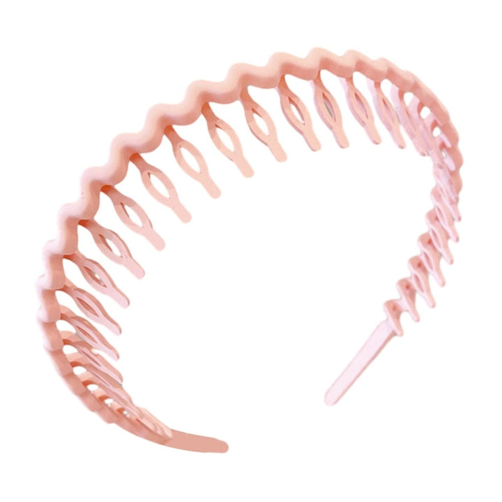 Korean Style Long Toothed Headwear Frosted Candy Color Anti-slip Geometric Girl Hair Hoop Hair Accessories Image 1