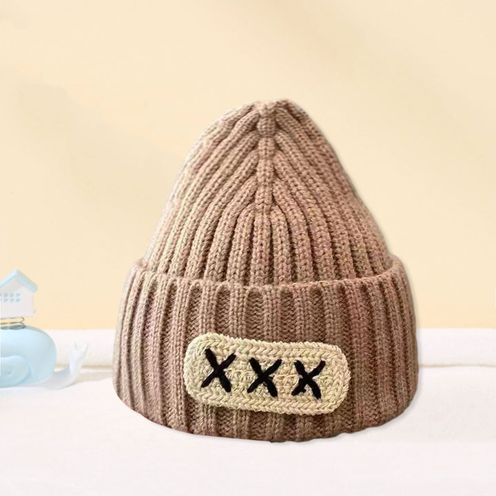 Baby Knitted Hat Thick Elastic Soft Regular Fit Unisex Anti-slip Warm Cold Resistant Striped Texture Decorative Children Image 11