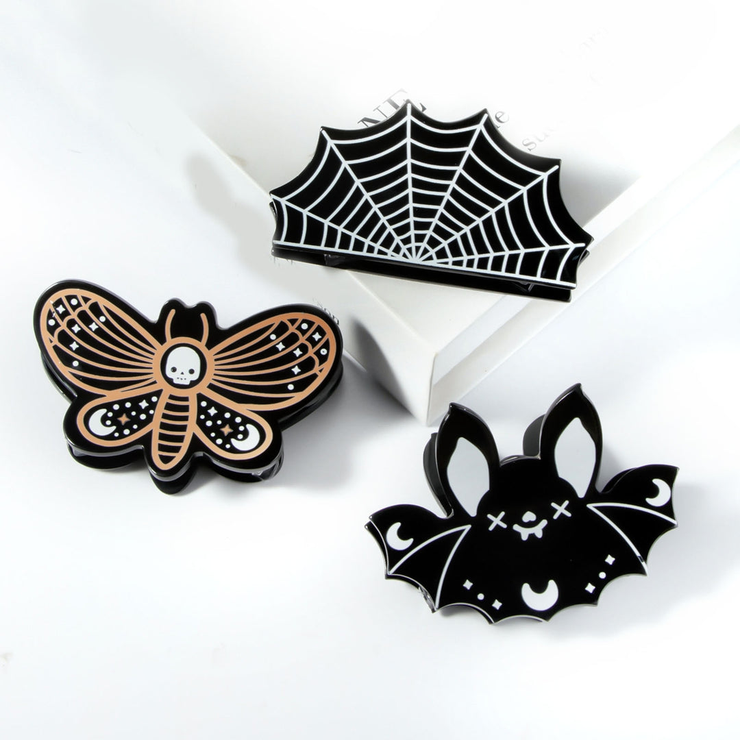 Halloween Hair Grip Bat Butterfly Shape Strong Claw Anti-slip Spooky Scary Atmosphere Photo Prop Halloween Party Image 4