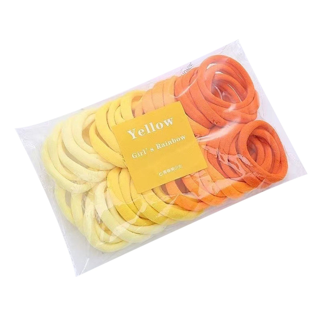 38Pcs Gradient Color Elastic Hair Ties Women Simple Seamless Soft Hair Bands Ponytail Holder Headdress Hair Accessories Image 4