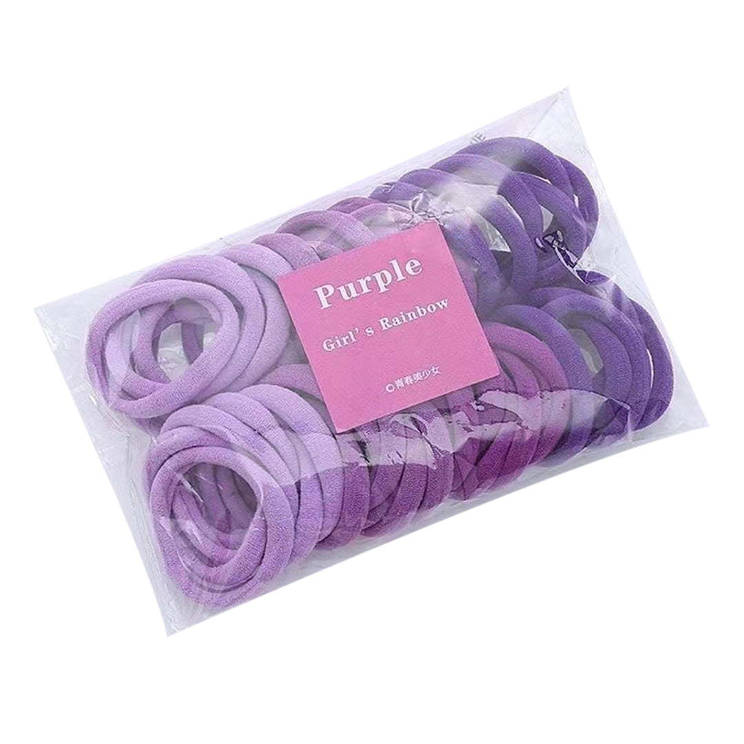 38Pcs Gradient Color Elastic Hair Ties Women Simple Seamless Soft Hair Bands Ponytail Holder Headdress Hair Accessories Image 4