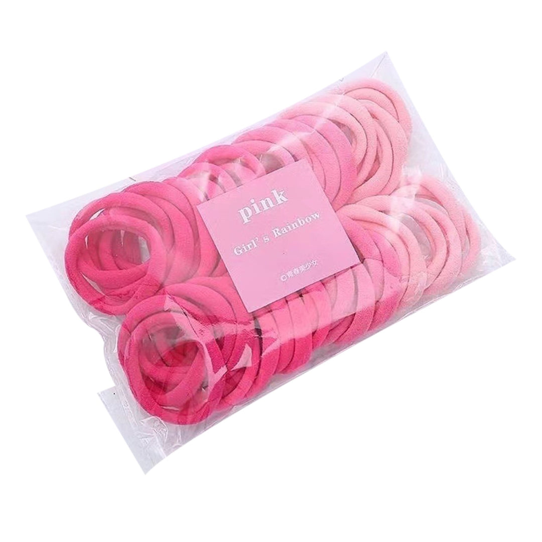 38Pcs Gradient Color Elastic Hair Ties Women Simple Seamless Soft Hair Bands Ponytail Holder Headdress Hair Accessories Image 7