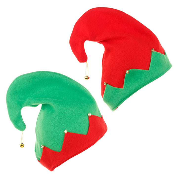 Christmas Elf Hat Adult Kids Color Matching Festive Year Christmas Party Photo Prop Little Bell Pendant Winter Cap Image 11