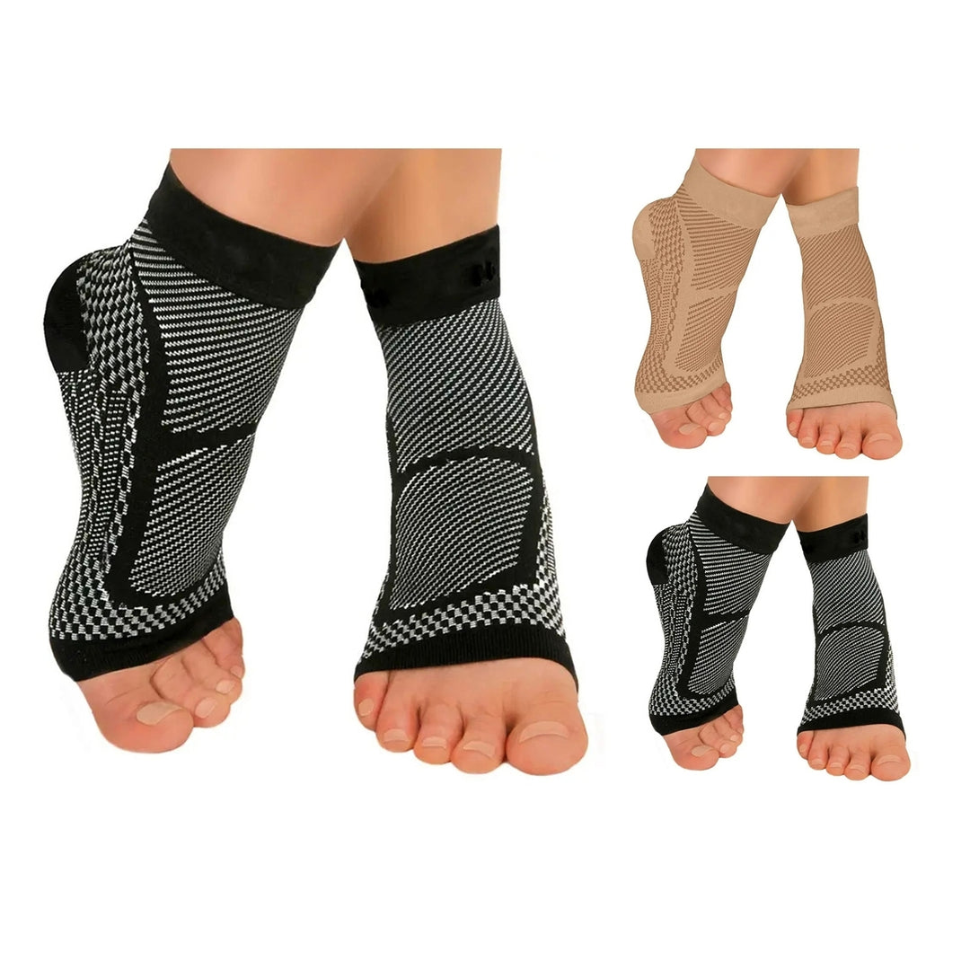 1 Pair Ankle Protection Sport Compression Socks Decompression Gradient Pressure Foot Heel Pain Relief Plantar Fasciitis Image 1