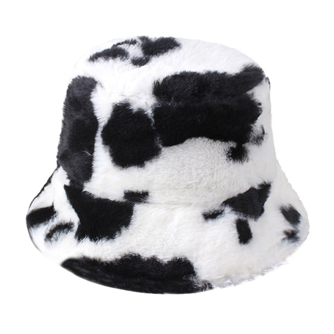 Winter Fisherman Hat Leopard Print Thick Windproof Fixed Strap Cold Resistant Flat Top Color Matching Adjustable Lady Image 1