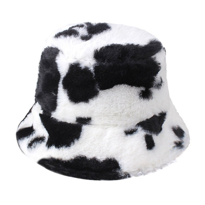 Winter Fisherman Hat Leopard Print Thick Windproof Fixed Strap Cold Resistant Flat Top Color Matching Adjustable Lady Image 1