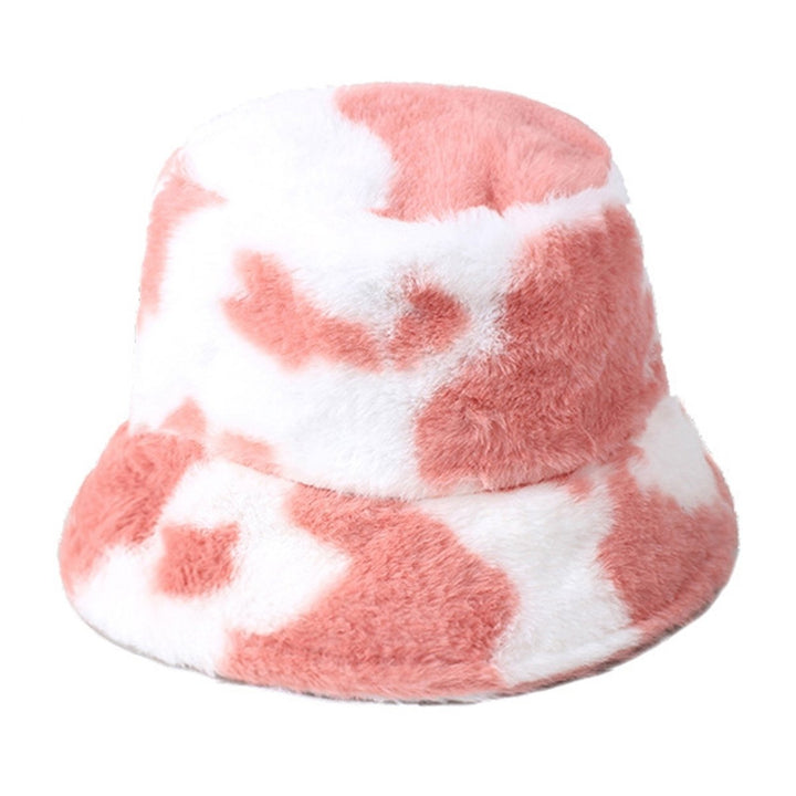 Winter Fisherman Hat Leopard Print Thick Windproof Fixed Strap Cold Resistant Flat Top Color Matching Adjustable Lady Image 1