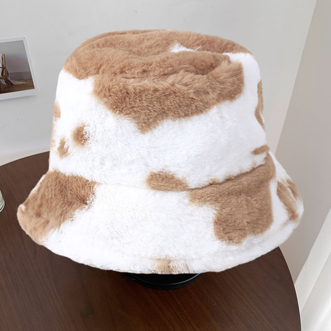 Winter Fisherman Hat Leopard Print Thick Windproof Fixed Strap Cold Resistant Flat Top Color Matching Adjustable Lady Image 8