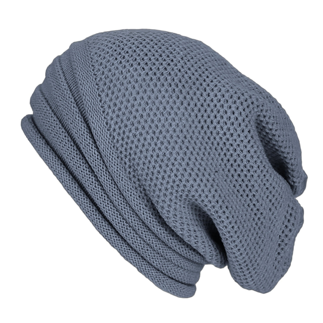 Unisex Fall Winter Hat Baggy Solid Color No Brim Knitted Elastic Soft Warm Regular Fit Washable Warm Cozy Windproof Image 4