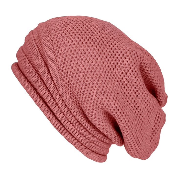 Unisex Fall Winter Hat Baggy Solid Color No Brim Knitted Elastic Soft Warm Regular Fit Washable Warm Cozy Windproof Image 6