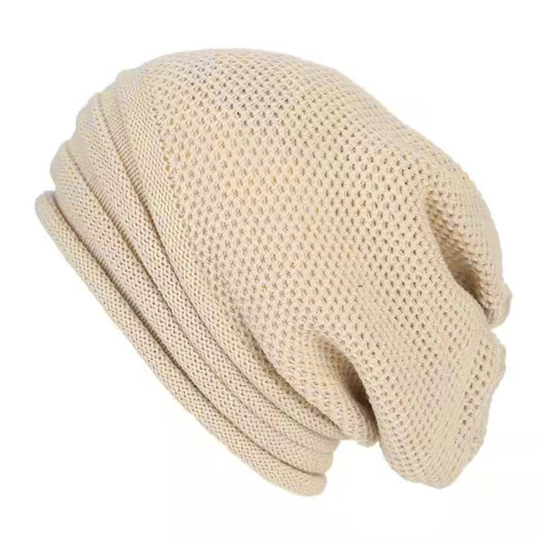 Unisex Fall Winter Hat Baggy Solid Color No Brim Knitted Elastic Soft Warm Regular Fit Washable Warm Cozy Windproof Image 7