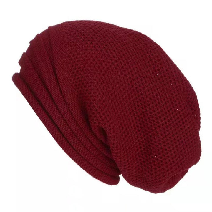 Unisex Fall Winter Hat Baggy Solid Color No Brim Knitted Elastic Soft Warm Regular Fit Washable Warm Cozy Windproof Image 8