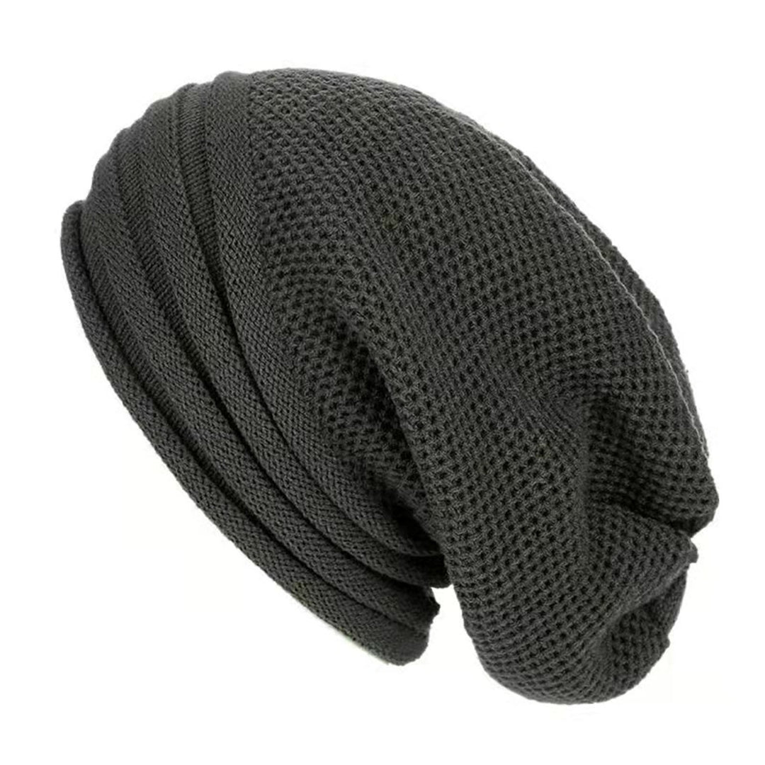 Unisex Fall Winter Hat Baggy Solid Color No Brim Knitted Elastic Soft Warm Regular Fit Washable Warm Cozy Windproof Image 9