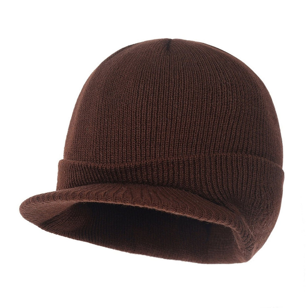 Women Winter Fall Hat Knitted Elastic Soft Warm Short Brim Solid Color Cozy Unisex Regular Fit Anti-shrink Men Cap Image 1