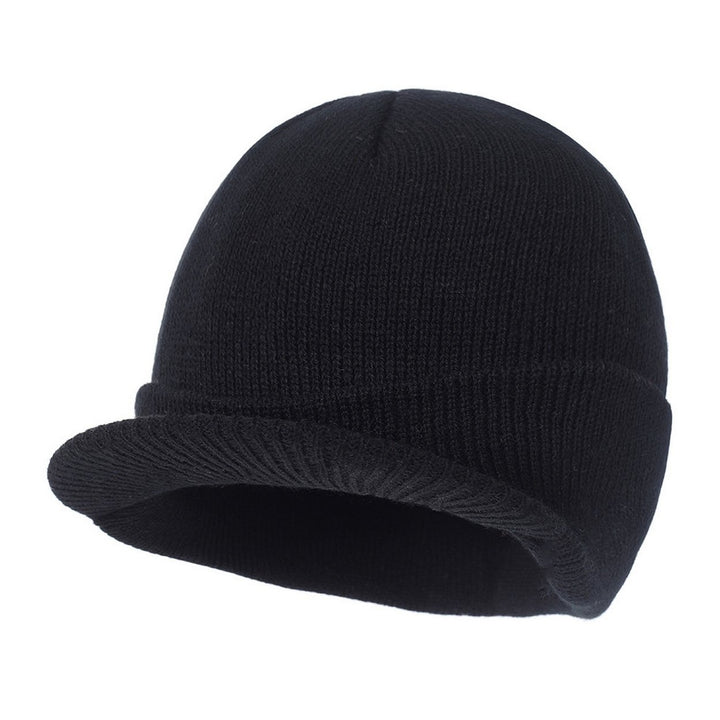 Women Winter Fall Hat Knitted Elastic Soft Warm Short Brim Solid Color Cozy Unisex Regular Fit Anti-shrink Men Cap Image 7