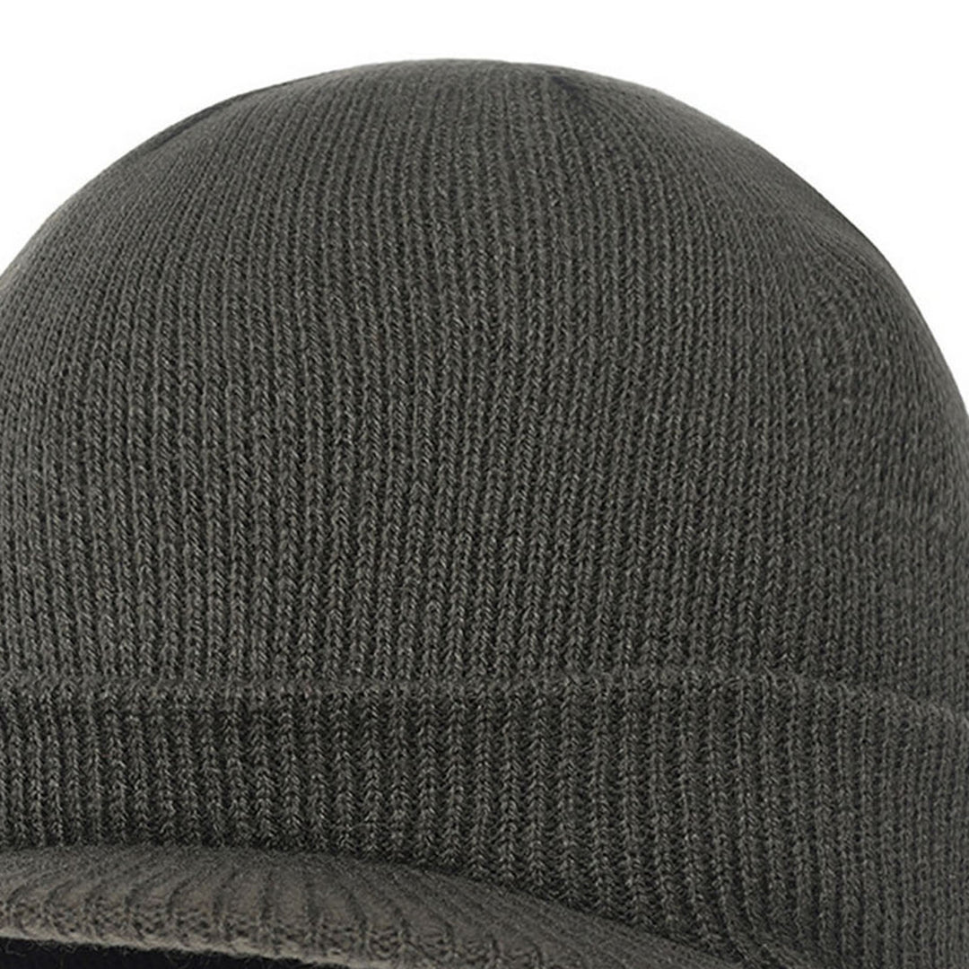 Women Winter Fall Hat Knitted Elastic Soft Warm Short Brim Solid Color Cozy Unisex Regular Fit Anti-shrink Men Cap Image 9