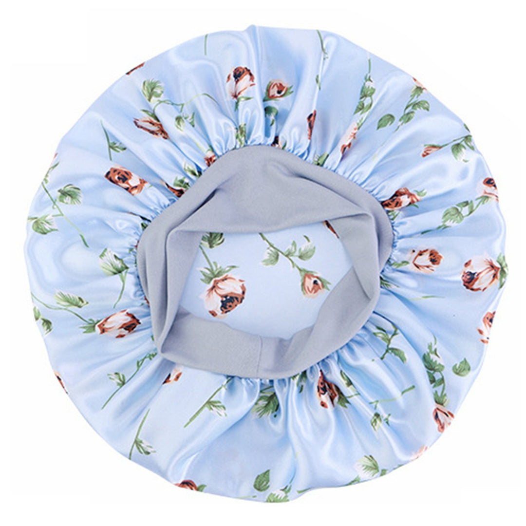 3 Pcs Nightcaps Satin Bonnet Extra Large Sleeping Bonnet Comfortable Butterfly Print Elastic Band High Density Women Image 9