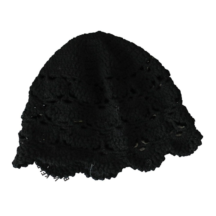 Ladies Hat Hollow Out Lace Soft Manual Crochet Knitted Soft Elastic Solid Color Breathable Decorative Women Beanie Image 1