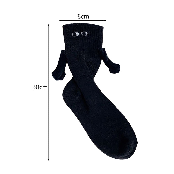 1 Pair Couple Socks Holding Hands Linking Socks Smiling Face Anti-slip Thick Socks Mid-Tube Cute Socks Funny Gifts Image 7
