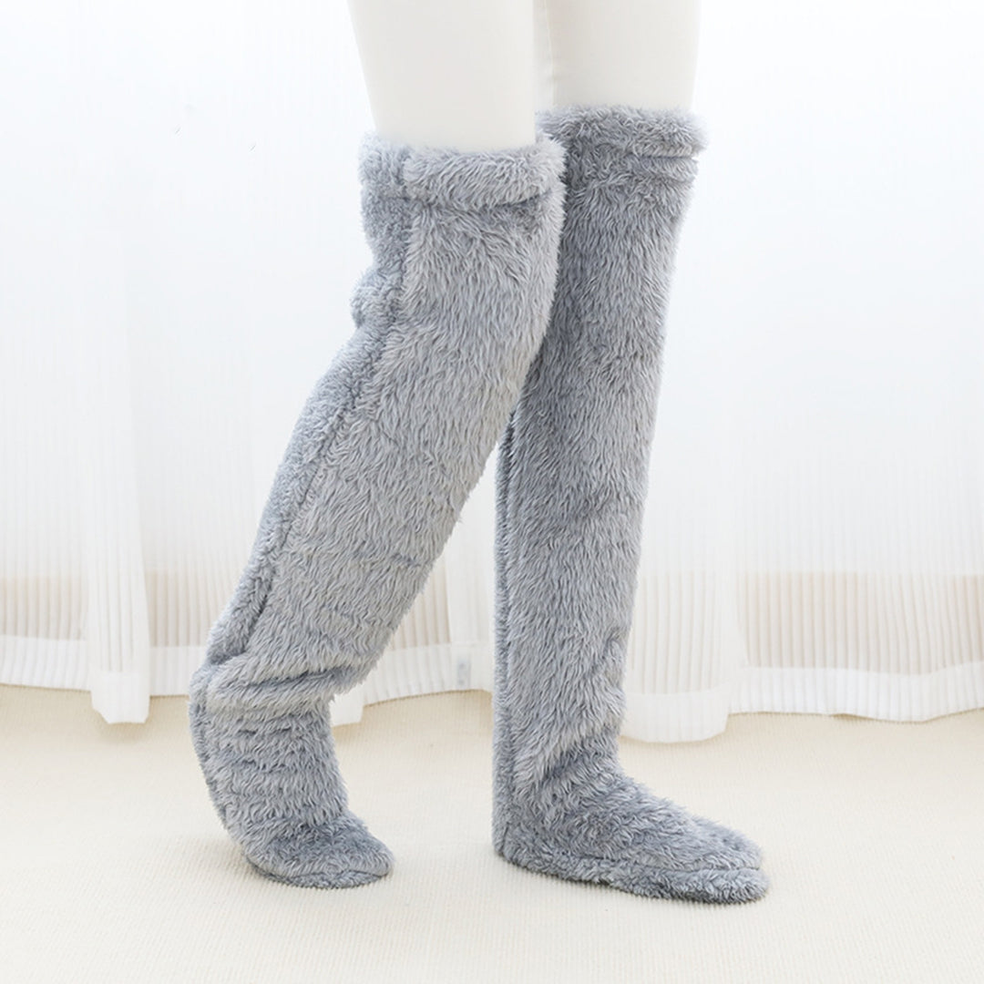 1 Pair of Knee Warmer Joints Cold-proof Stocking Sleeves Comfortable Leg Protectors Thickened Long Socks Image 7