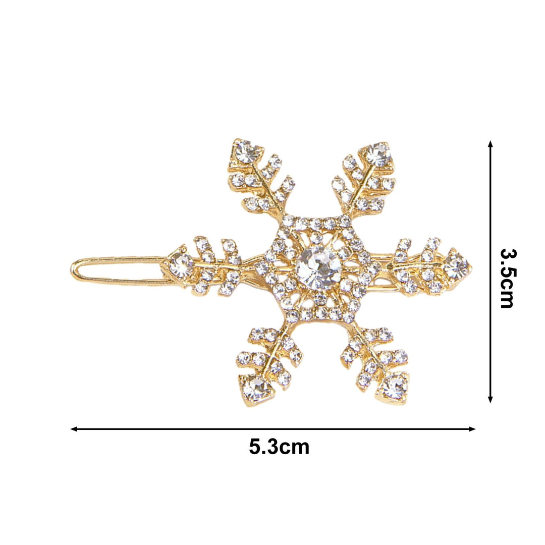 Hair Clip Stylish Hairpin Sparkling Snowflake Design Women Girls Daily Wear Hair Clamp Weddings Christmas Ornaments Image 6