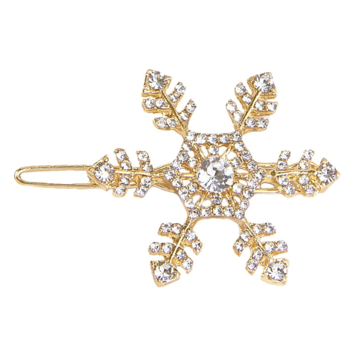 Hair Clip Stylish Hairpin Sparkling Snowflake Design Women Girls Daily Wear Hair Clamp Weddings Christmas Ornaments Image 1