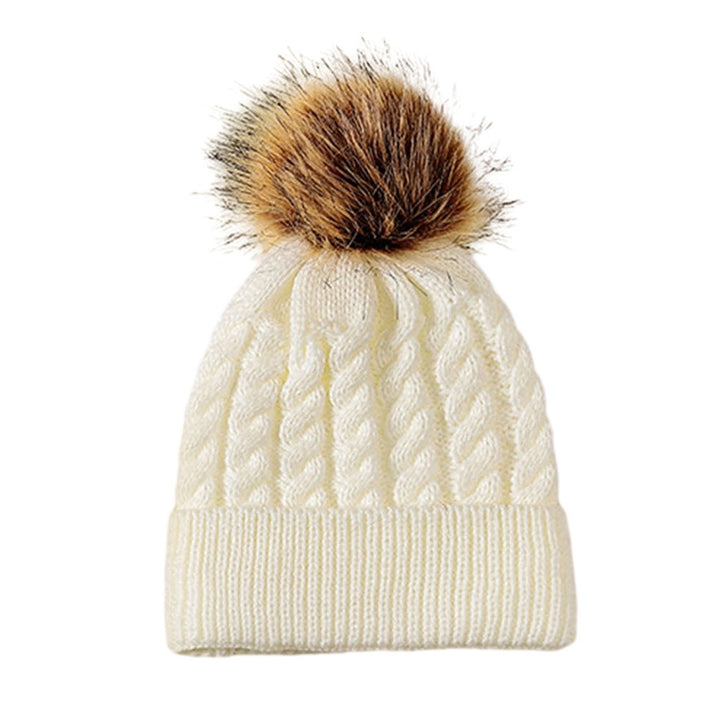 Thermal Beanie Hat Stay Warm Stylish Parent-Child Autumn Winter Cold-proof Fine Workmanship Hat for Cold Weather Image 4