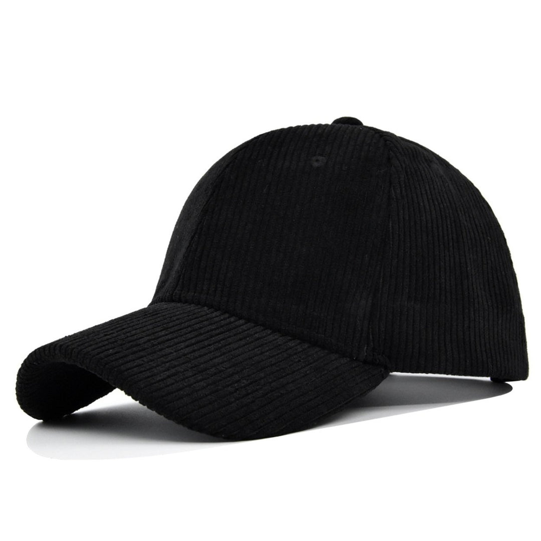 Unsiex Baseball Hat Striped Texture Adjustable Buckle Solid Color Long Curled Brim Sun Protection Ponytail Holder Casual Image 1