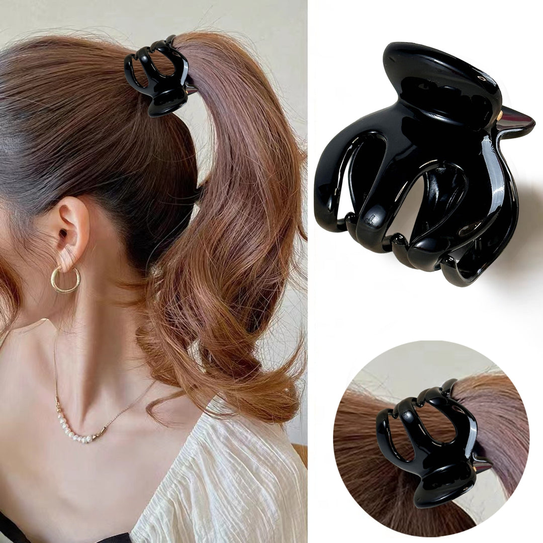 Pumpkin Shape High Ponytail Grab Clip Anti-slip Spring Design Translucent Head Back Hair Shark Clip Headdress Hair Image 8