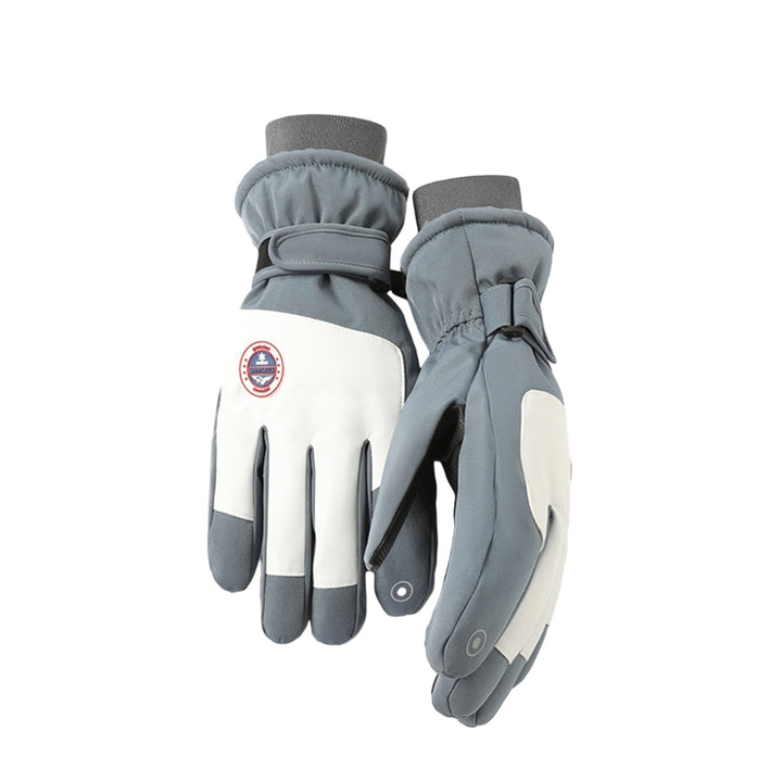 1 Pair Cycling Gloves Thickened Soft Plush Windproof Heat Retention Waterproof Touch Screen Image 4