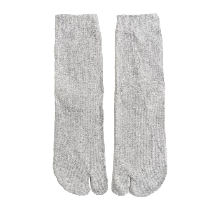 1 Pair Women Sock Middle Tube Two Toes Solid Color Soft High Elasticity Anti-slip Ankle Protection Sweat Absosrption Image 1