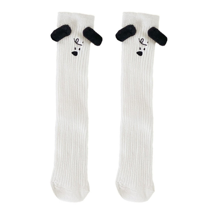 1 Pair Children Socks Soft Breathable Comfortable Easy to Wear Adorable Puppy Pattern High Tube Socks for Kids Image 1