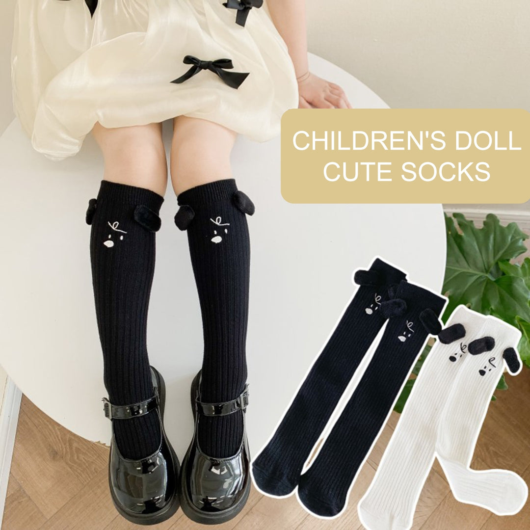 1 Pair Children Socks Soft Breathable Comfortable Easy to Wear Adorable Puppy Pattern High Tube Socks for Kids Image 4