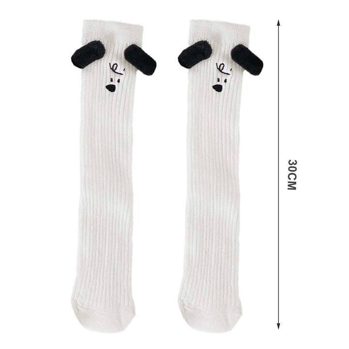 1 Pair Children Socks Soft Breathable Comfortable Easy to Wear Adorable Puppy Pattern High Tube Socks for Kids Image 7