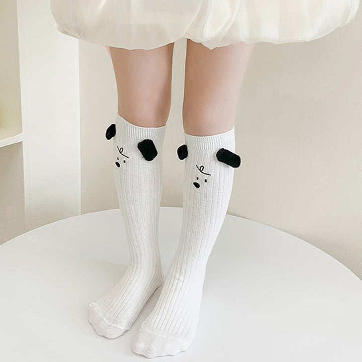 1 Pair Children Socks Soft Breathable Comfortable Easy to Wear Adorable Puppy Pattern High Tube Socks for Kids Image 11