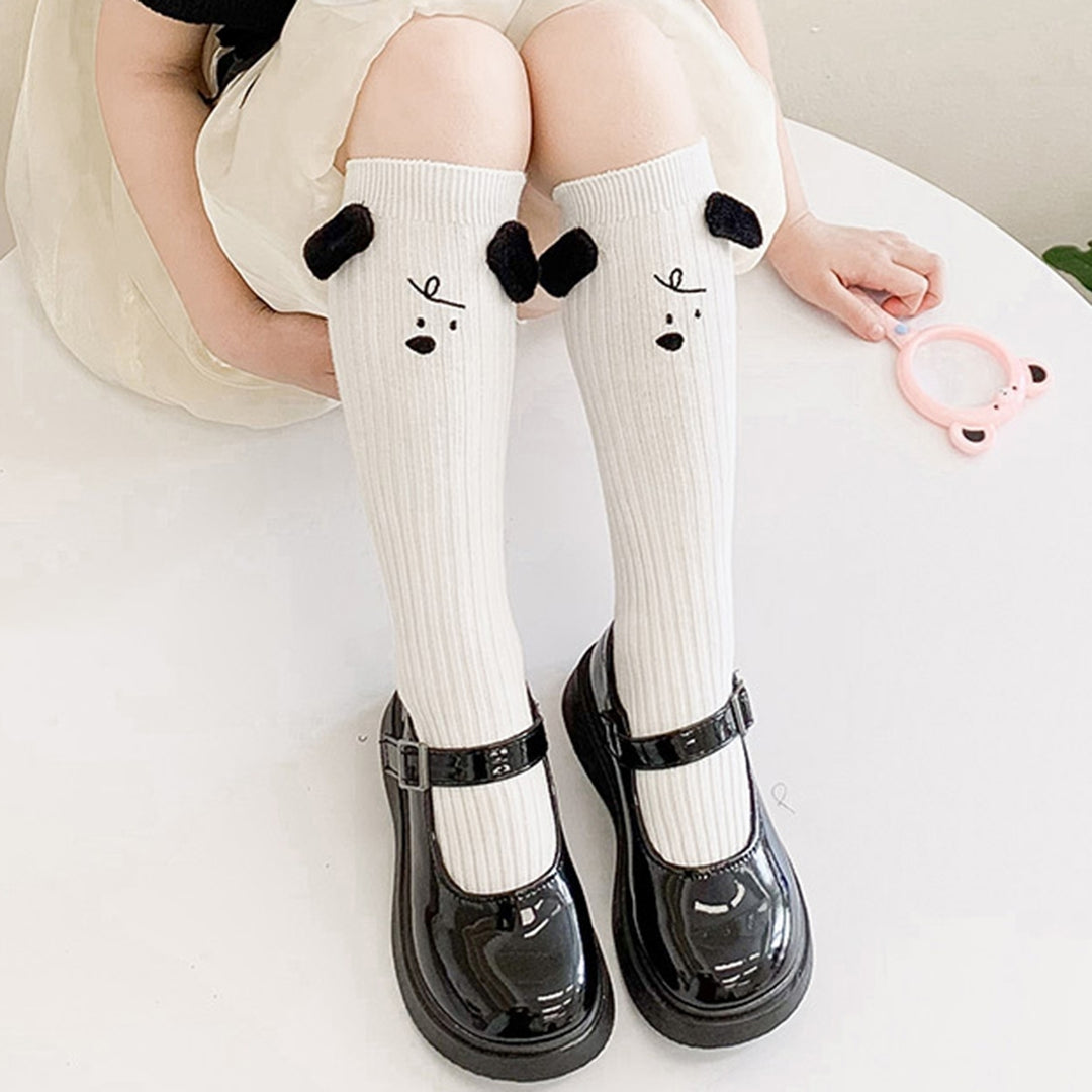 1 Pair Children Socks Soft Breathable Comfortable Easy to Wear Adorable Puppy Pattern High Tube Socks for Kids Image 12