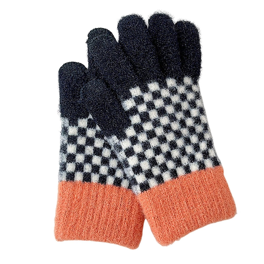 1 Pair Touch Screen Gloves Cozy Stylish Thickened Full Finger Gloves for Winter Cycling Outdoor Activities Image 1
