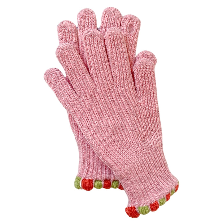 1 Pair of Women Knitted Winter Gloves Thickened Warm Breathable Acrylic Yarn Split Finger Touch Screen Stylish Gloves Image 9