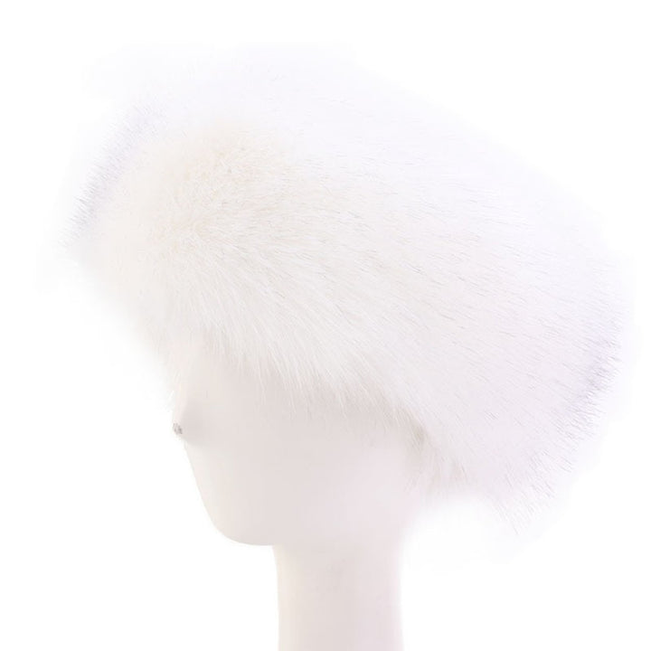 Ladies Winter Faux faux Soft Fluffy Cozy Warm Unisex Thick Furry Headband Winter Outdoor Earwarmer Empty Top Elastic Image 3