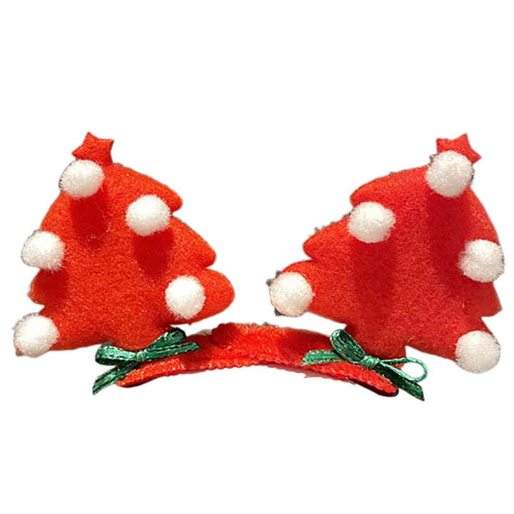 Christmas Hairpins Antler Plush Ball Red Berry Santa Hat Plaid Print Pine Cone Anti-slip Lightweight Image 4