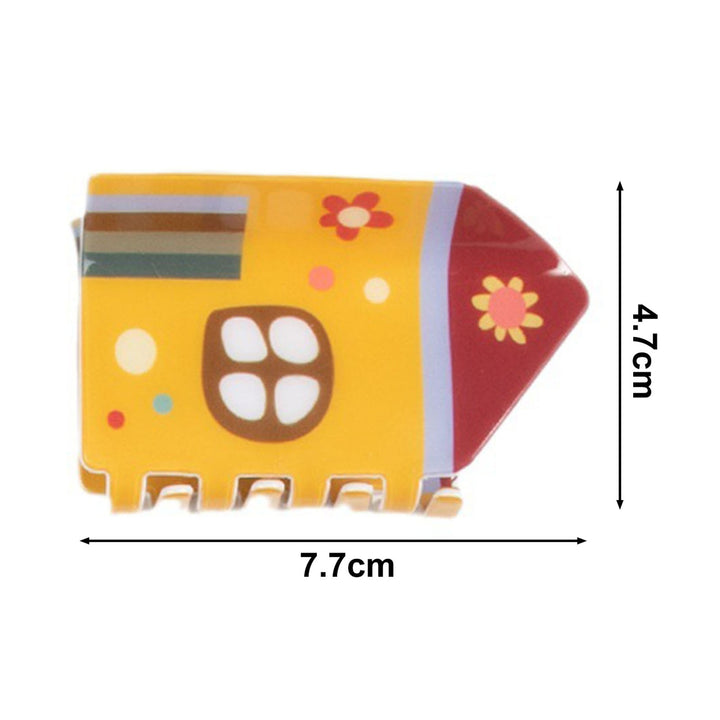 Mini Hair Claw Cute Cartoon House Shape Cross Teeth Children Girls Hair Clip Anti-slip Lightweight Hair Decoration Tool Image 11