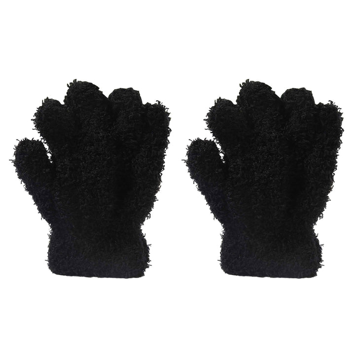 1 Pair Winter Gloves Unisex Coral Fleece Thick Soft Elastic Full Fingers Great Friction Anti-slip Thermal Outdoor Skiing Image 2