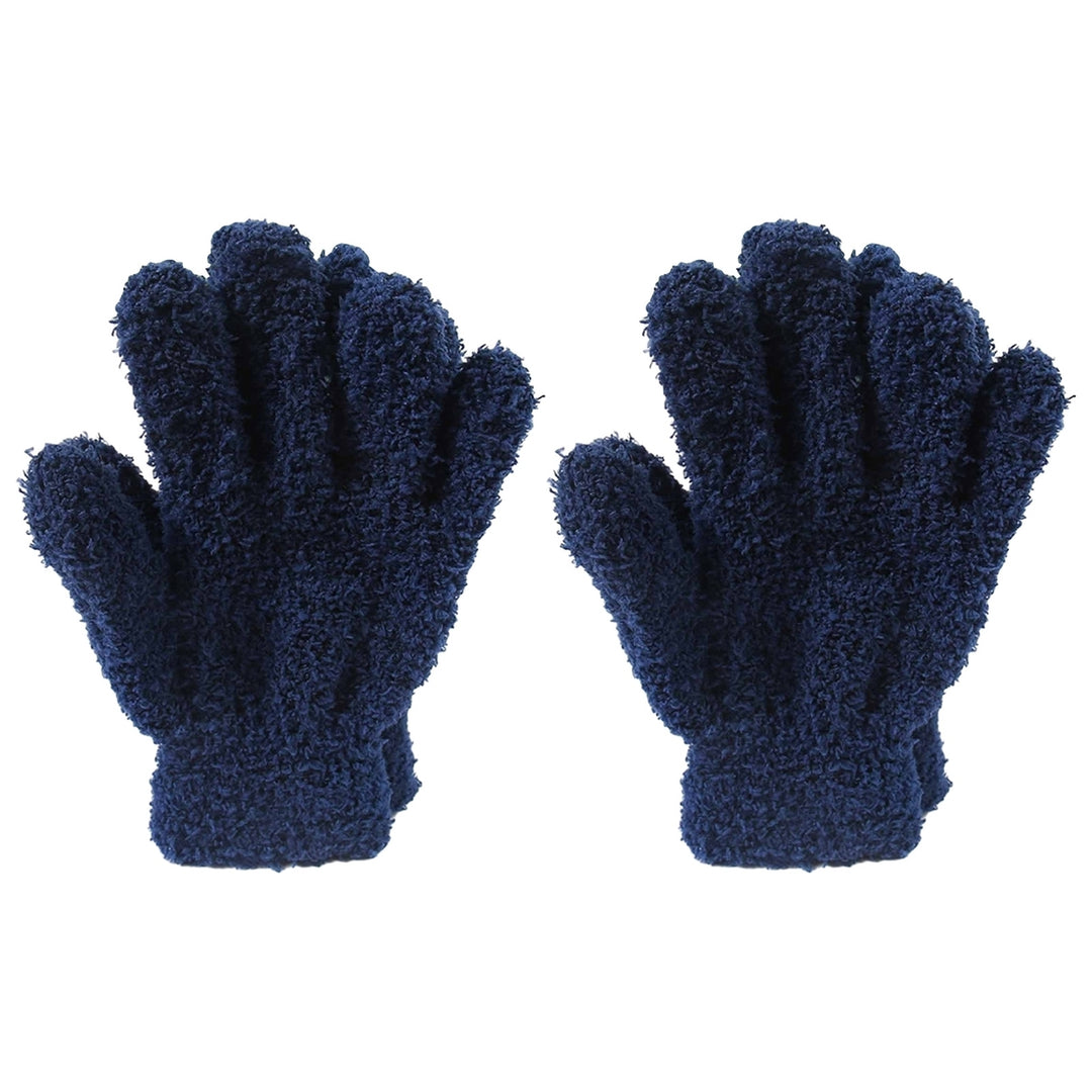 1 Pair Winter Gloves Unisex Coral Fleece Thick Soft Elastic Full Fingers Great Friction Anti-slip Thermal Outdoor Skiing Image 6
