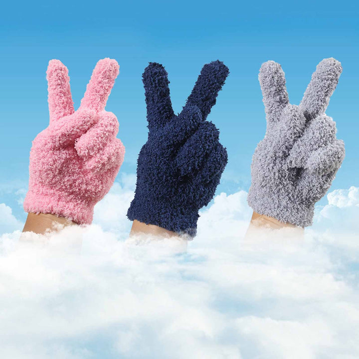 1 Pair Winter Gloves Unisex Coral Fleece Thick Soft Elastic Full Fingers Great Friction Anti-slip Thermal Outdoor Skiing Image 9