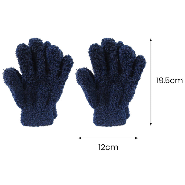 1 Pair Winter Gloves Unisex Coral Fleece Thick Soft Elastic Full Fingers Great Friction Anti-slip Thermal Outdoor Skiing Image 10