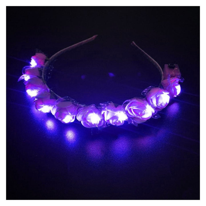 Womens Headband Glow Light Up Beautiful Convenient Thick Thin Hair Decoration for Parties Birthdays Festivals Image 3