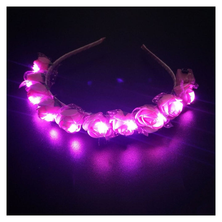 Womens Headband Glow Light Up Beautiful Convenient Thick Thin Hair Decoration for Parties Birthdays Festivals Image 4